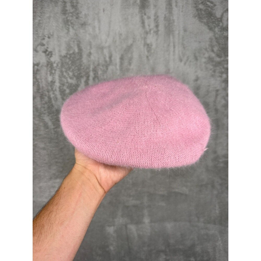 Prague Baret Angora Wool Pink French Flat Cap Soft Rabbit One Size